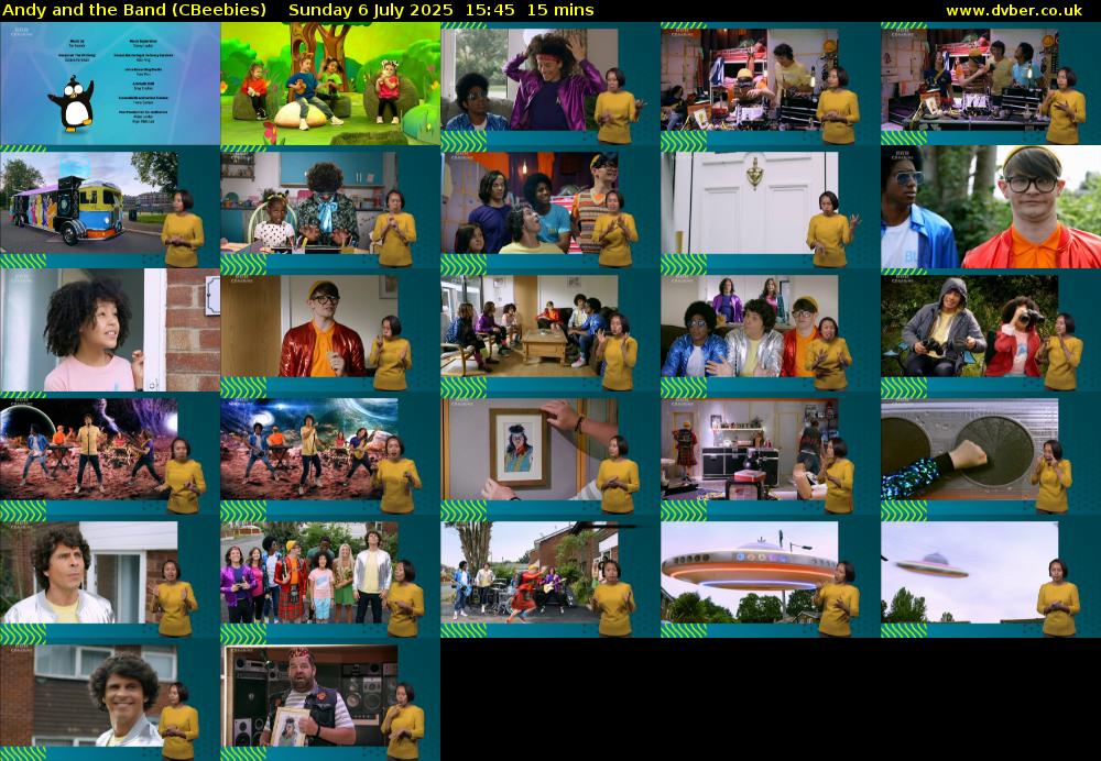 Andy and the Band (CBeebies) Sunday 6 July 2025 15:45 - 16:00