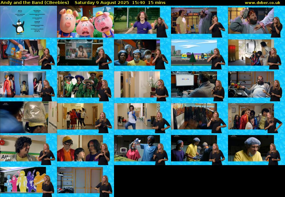 Andy and the Band (CBeebies) Saturday 9 August 2025 15:40 - 15:55