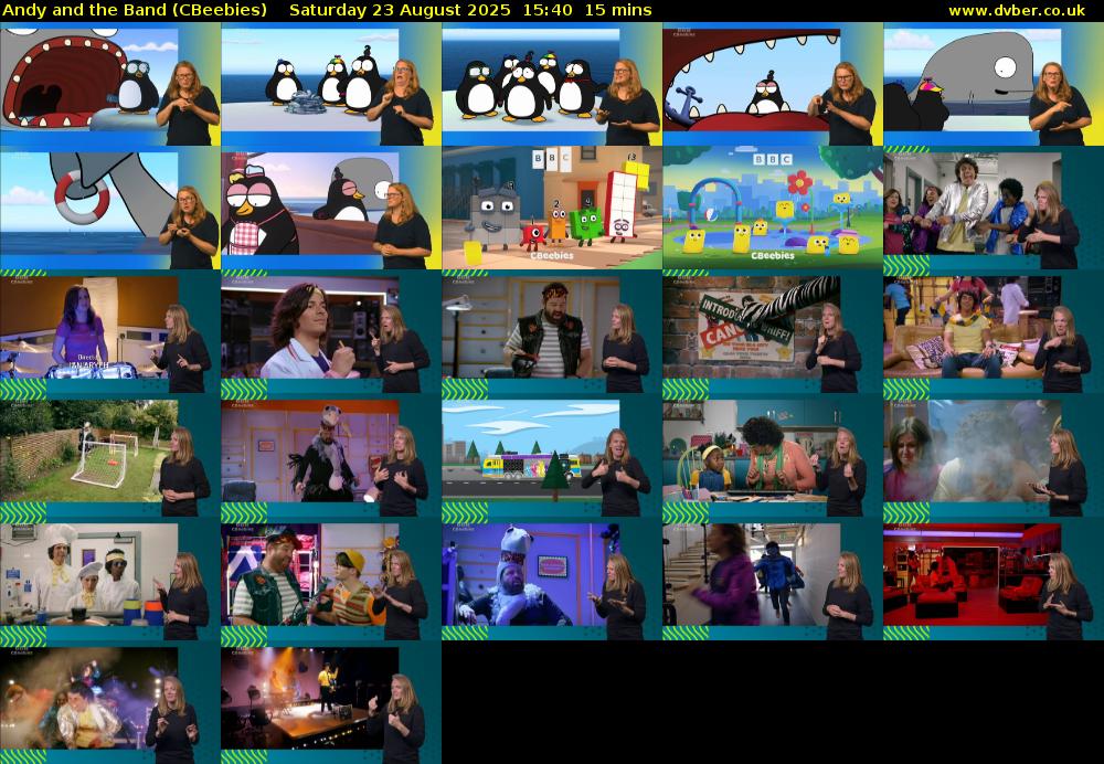 Andy and the Band (CBeebies) Saturday 23 August 2025 15:40 - 15:55