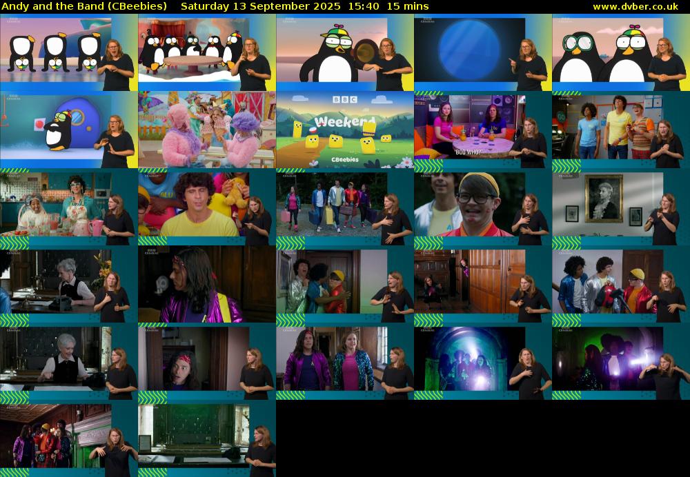 Andy and the Band (CBeebies) Saturday 13 September 2025 15:40 - 15:55