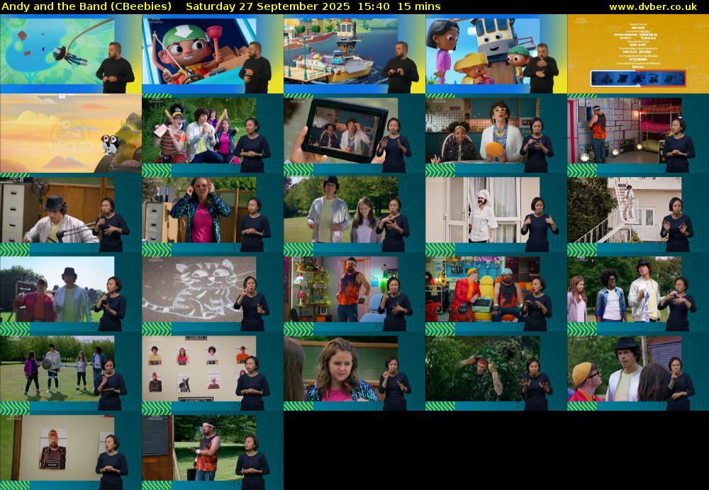 Andy and the Band (CBeebies) Saturday 27 September 2025 15:40 - 15:55