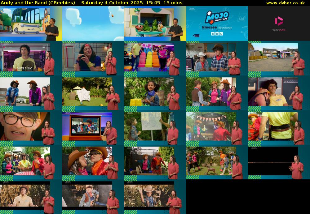 Andy and the Band (CBeebies) Saturday 4 October 2025 15:45 - 16:00