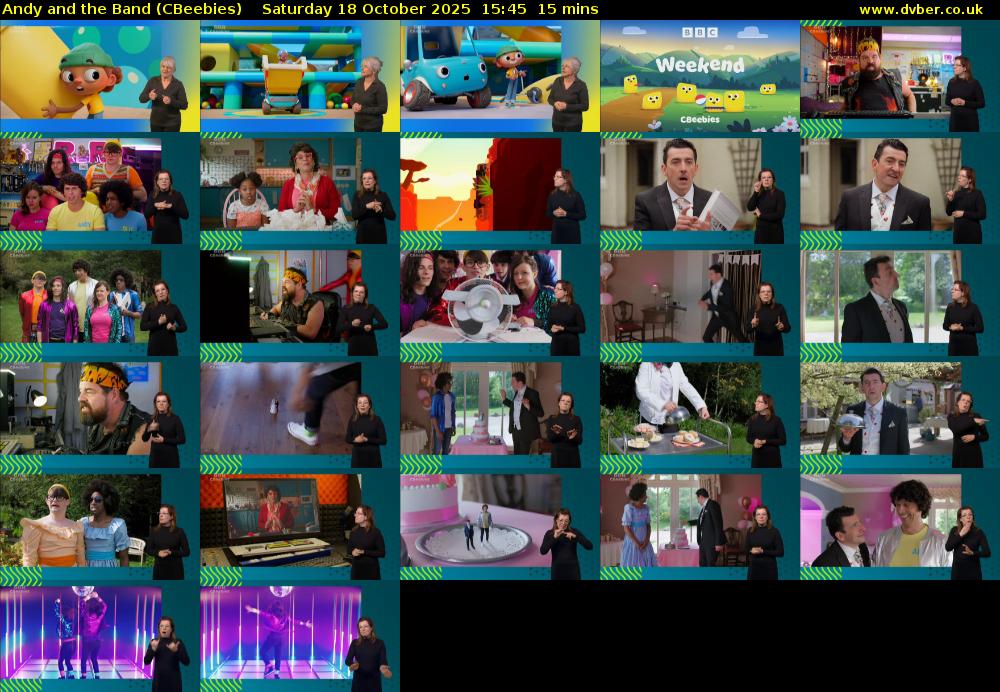 Andy and the Band (CBeebies) Saturday 18 October 2025 15:45 - 16:00