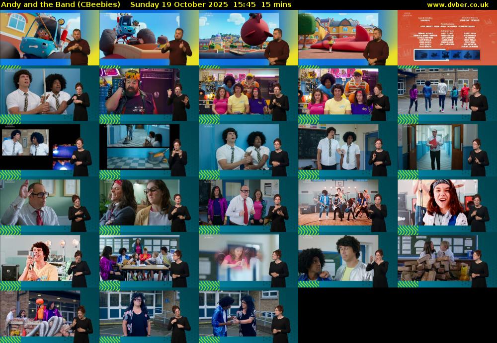 Andy and the Band (CBeebies) Sunday 19 October 2025 15:45 - 16:00