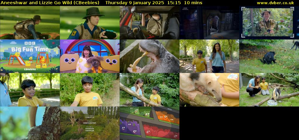 Aneeshwar and Lizzie Go Wild (CBeebies) Thursday 9 January 2025 15:15 - 15:25