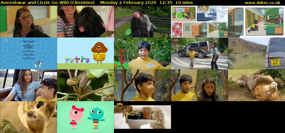 Aneeshwar and Lizzie Go Wild (CBeebies) Monday 2 February 2026 12:35 - 12:45