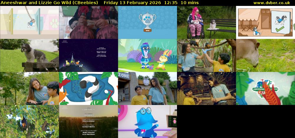 Aneeshwar and Lizzie Go Wild (CBeebies) Friday 13 February 2026 12:35 - 12:45