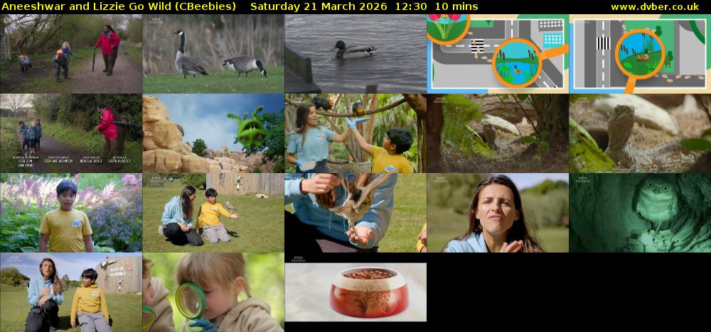 Aneeshwar and Lizzie Go Wild (CBeebies) Saturday 21 March 2026 12:30 - 12:40