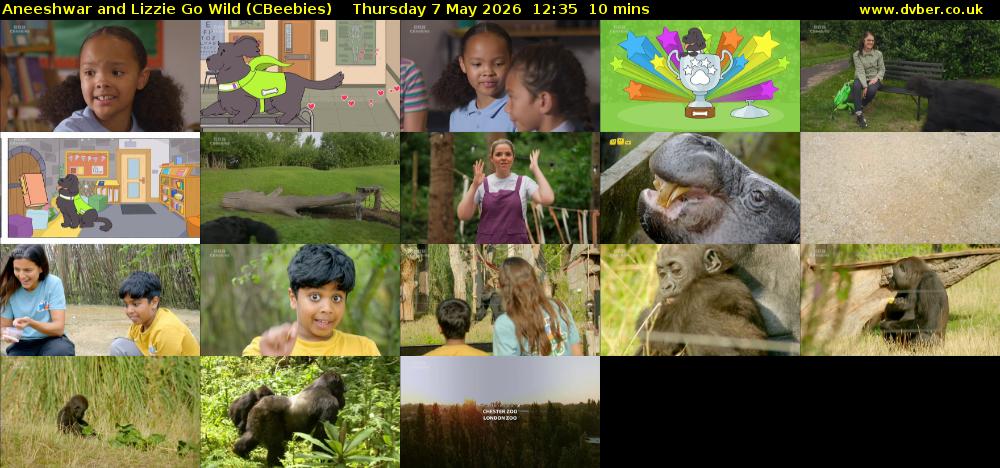 Aneeshwar and Lizzie Go Wild (CBeebies) Thursday 7 May 2026 12:35 - 12:45