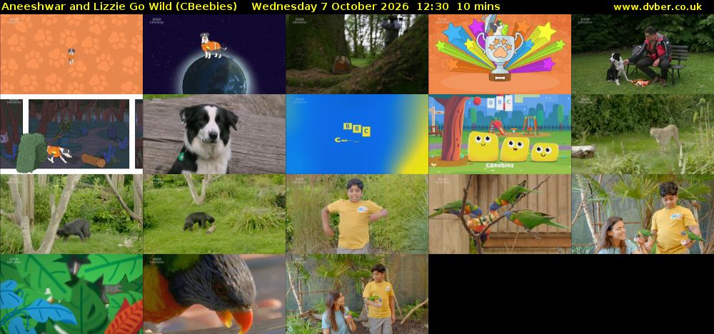 Aneeshwar and Lizzie Go Wild (CBeebies) Wednesday 7 October 2026 12:30 - 12:40