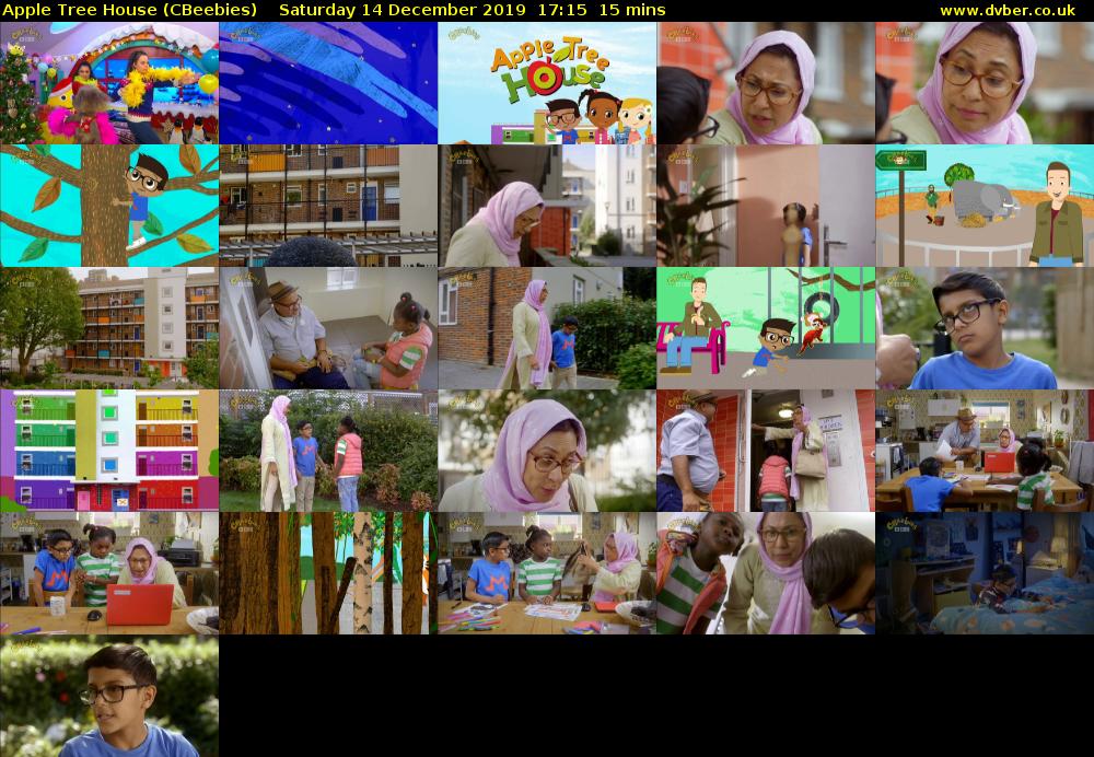 Apple Tree House (CBeebies) Saturday 14 December 2019 17:15 - 17:30