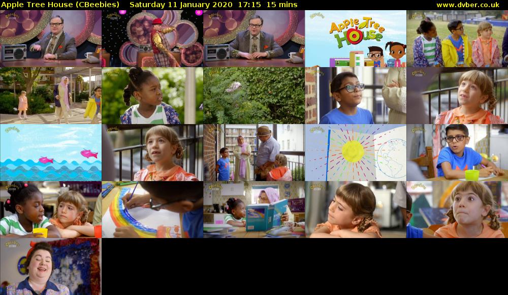 Apple Tree House (CBeebies) Saturday 11 January 2020 17:15 - 17:30