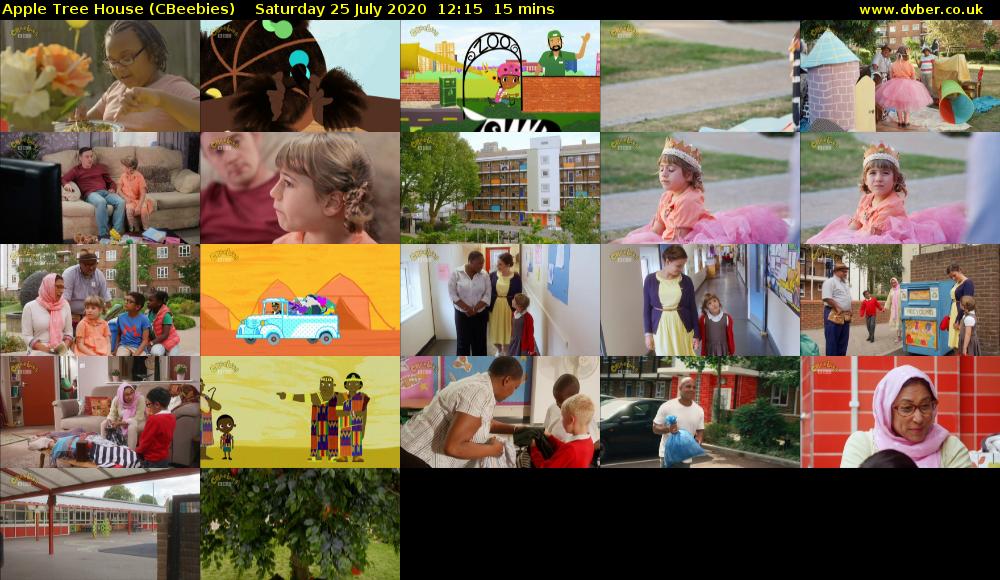 Apple Tree House (CBeebies) Saturday 25 July 2020 12:15 - 12:30