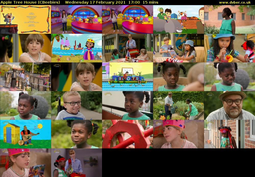 Apple Tree House (CBeebies) Wednesday 17 February 2021 17:00 - 17:15