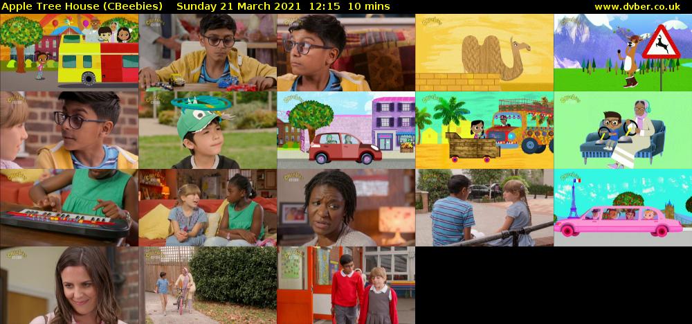 Apple Tree House (CBeebies) Sunday 21 March 2021 12:15 - 12:25