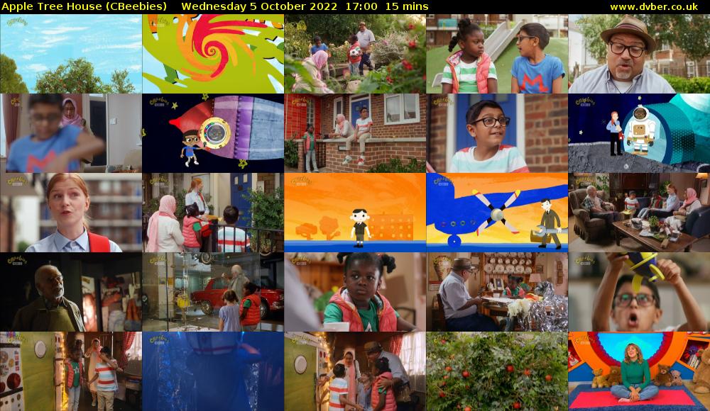 Apple Tree House (CBeebies) Wednesday 5 October 2022 17:00 - 17:15