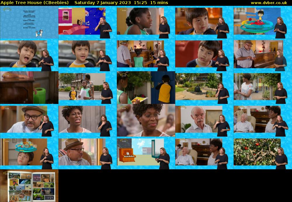 Apple Tree House (CBeebies) Saturday 7 January 2023 15:25 - 15:40