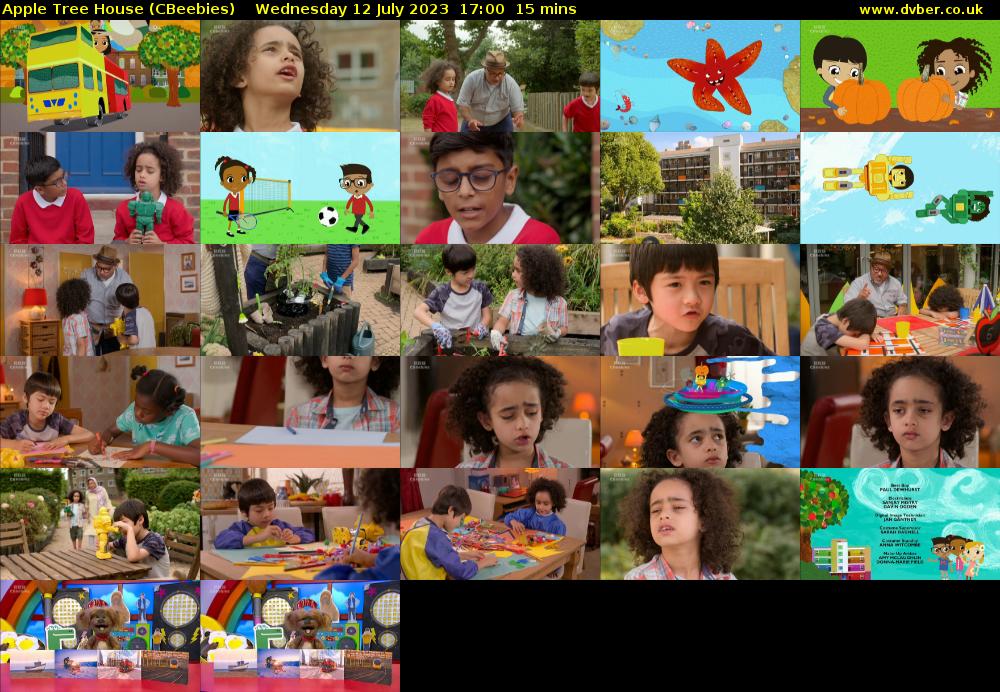 Apple Tree House (CBeebies) Wednesday 12 July 2023 17:00 - 17:15