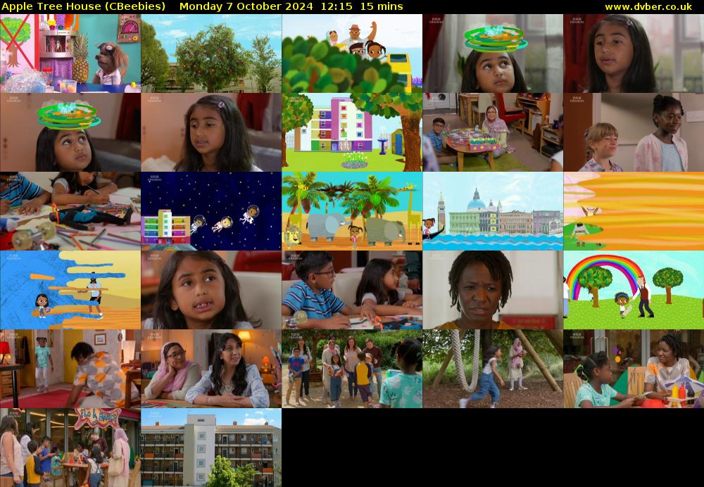 Apple Tree House (CBeebies) Monday 7 October 2024 12:15 - 12:30