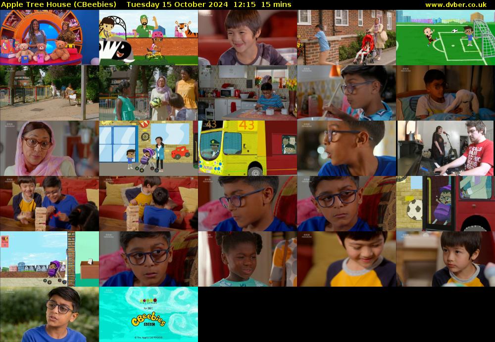 Apple Tree House (CBeebies) Tuesday 15 October 2024 12:15 - 12:30