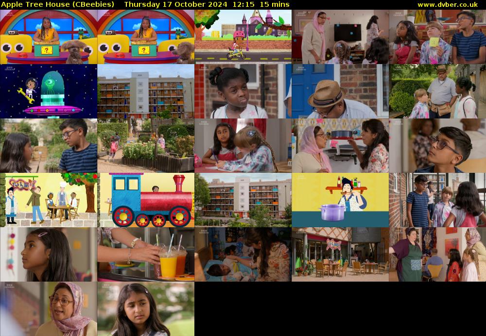 Apple Tree House (CBeebies) Thursday 17 October 2024 12:15 - 12:30