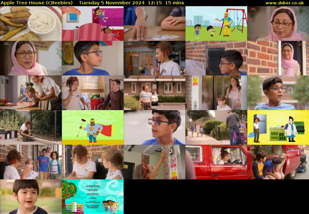 Apple Tree House (CBeebies) Tuesday 5 November 2024 12:15 - 12:30