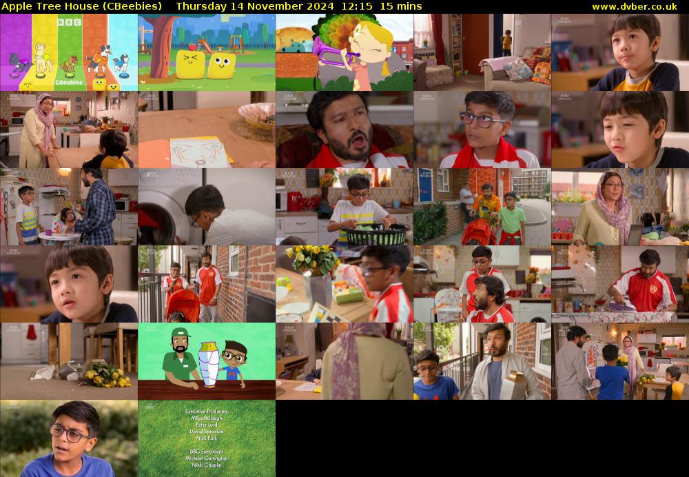 Apple Tree House (CBeebies) Thursday 14 November 2024 12:15 - 12:30