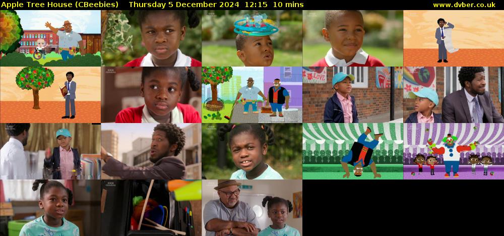 Apple Tree House (CBeebies) Thursday 5 December 2024 12:15 - 12:25