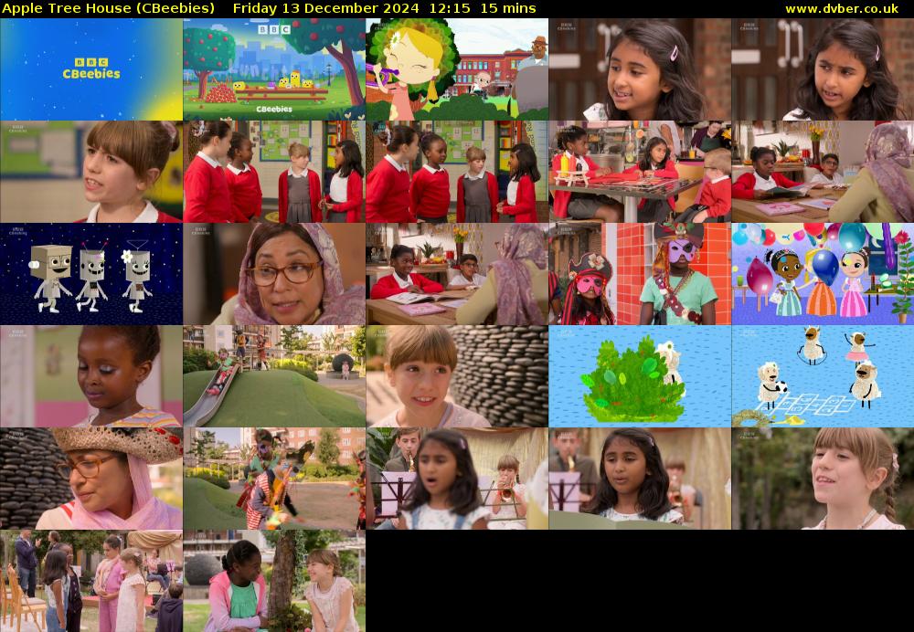Apple Tree House (CBeebies) Friday 13 December 2024 12:15 - 12:30