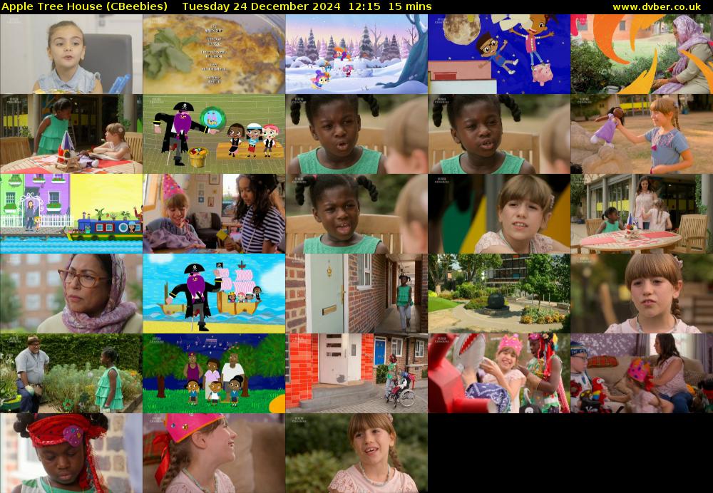 Apple Tree House (CBeebies) Tuesday 24 December 2024 12:15 - 12:30