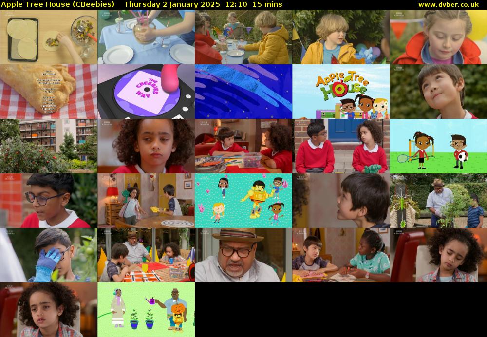 Apple Tree House (CBeebies) Thursday 2 January 2025 12:10 - 12:25
