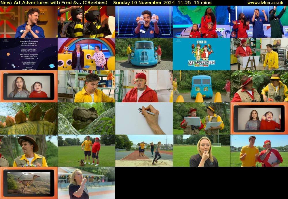 Art Adventures with Fred &... (CBeebies) Sunday 10 November 2024 11:25 - 11:40