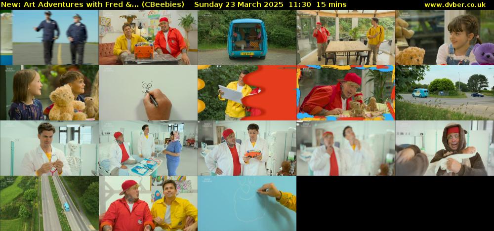 Art Adventures with Fred &... (CBeebies) Sunday 23 March 2025 11:30 - 11:45