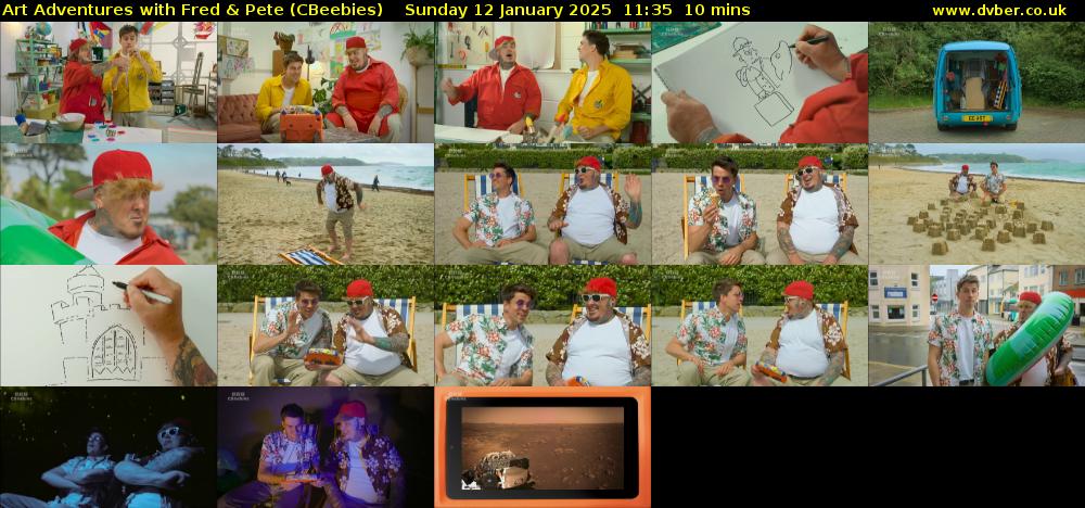 Art Adventures with Fred & Pete (CBeebies) Sunday 12 January 2025 11:35 - 11:45