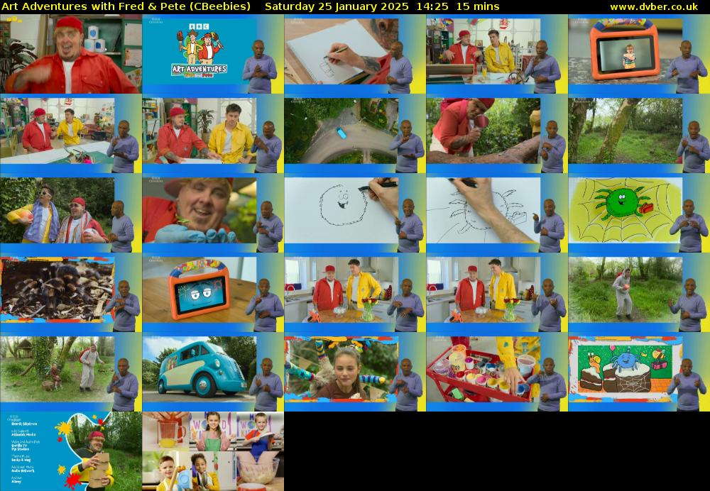 Art Adventures with Fred & Pete (CBeebies) Saturday 25 January 2025 14:25 - 14:40