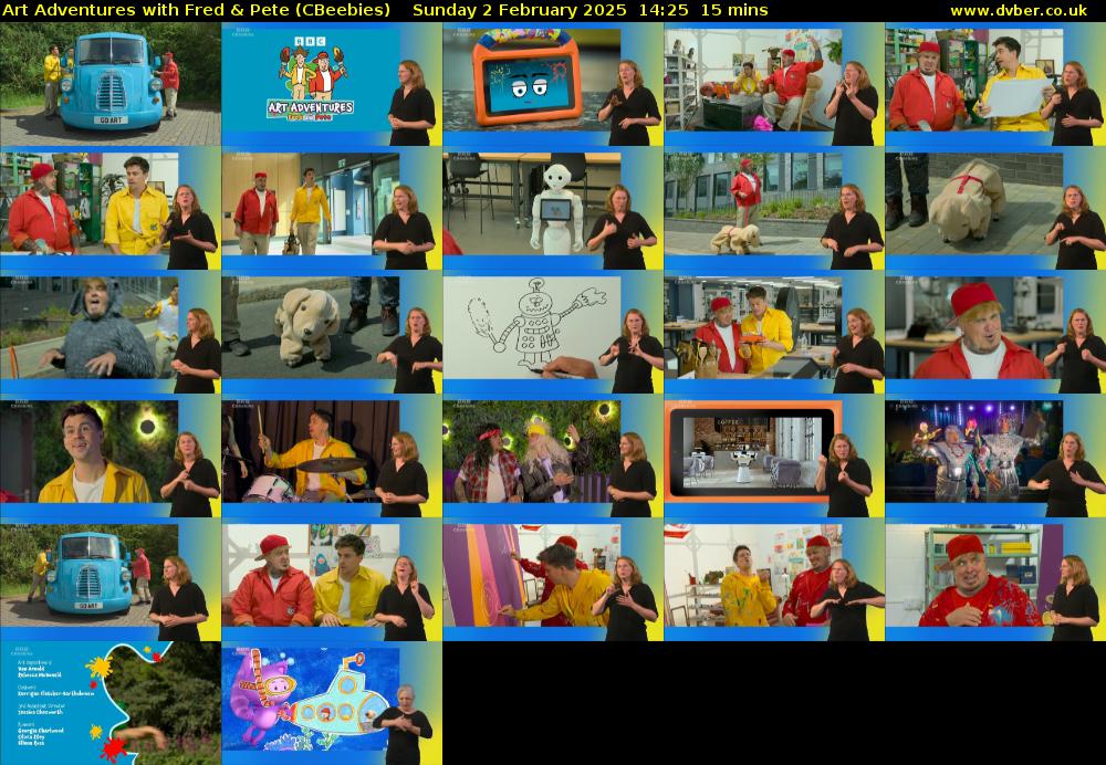 Art Adventures with Fred & Pete (CBeebies) Sunday 2 February 2025 14:25 - 14:40
