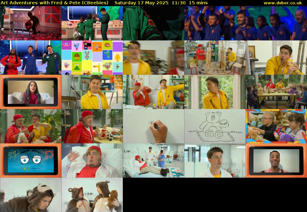 Art Adventures with Fred & Pete (CBeebies) Saturday 17 May 2025 11:30 - 11:45