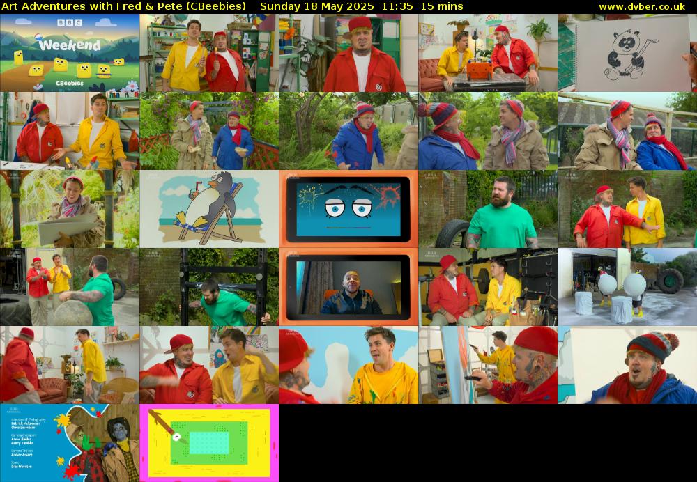 Art Adventures with Fred & Pete (CBeebies) Sunday 18 May 2025 11:35 - 11:50