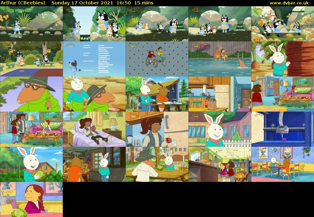 Arthur (CBeebies) Sunday 17 October 2021 16:50 - 17:05