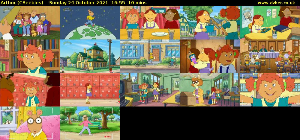 Arthur (CBeebies) Sunday 24 October 2021 16:55 - 17:05