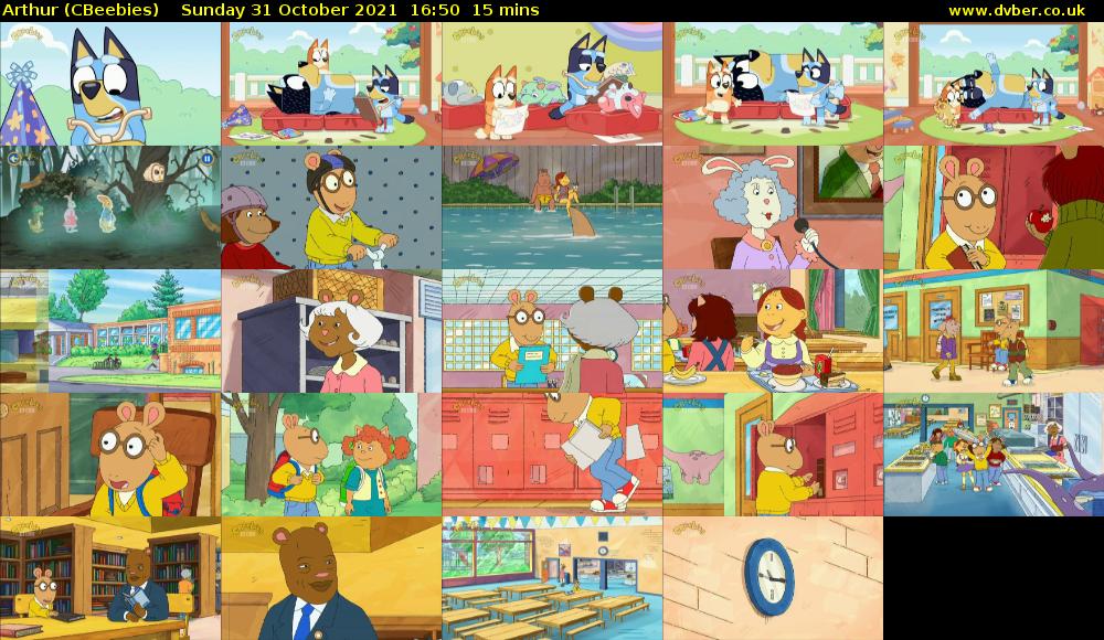 Arthur (CBeebies) Sunday 31 October 2021 16:50 - 17:05
