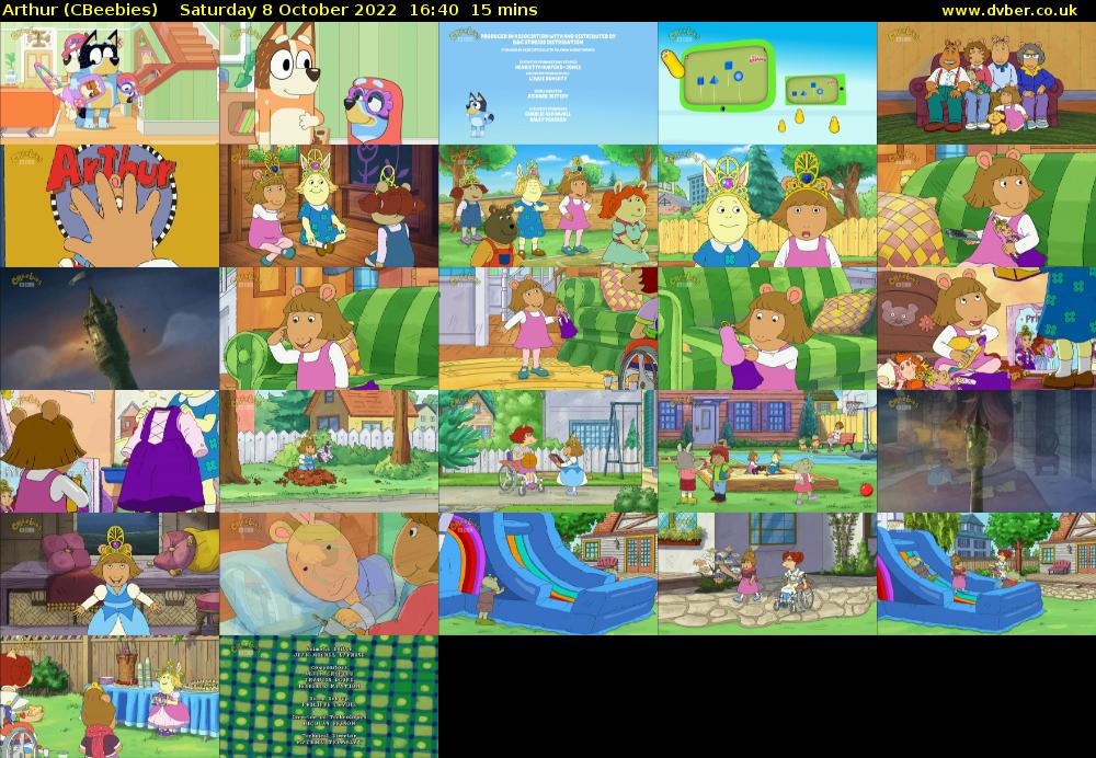 Arthur (CBeebies) Saturday 8 October 2022 16:40 - 16:55