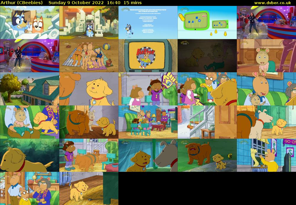 Arthur (CBeebies) Sunday 9 October 2022 16:40 - 16:55