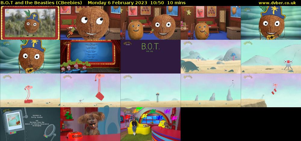 B.O.T and the Beasties (CBeebies) Monday 6 February 2023 10:50 - 11:00