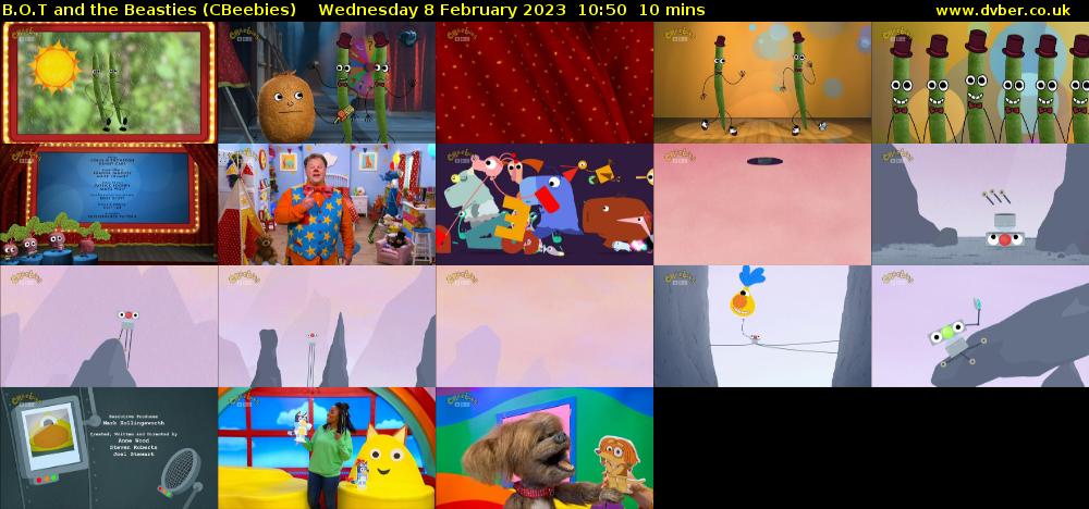 B.O.T and the Beasties (CBeebies) Wednesday 8 February 2023 10:50 - 11:00