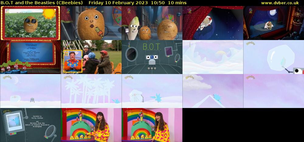 B.O.T and the Beasties (CBeebies) Friday 10 February 2023 10:50 - 11:00