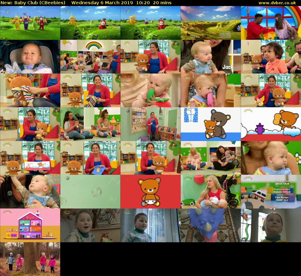 Baby Club (CBeebies) Wednesday 6 March 2019 10:20 - 10:40