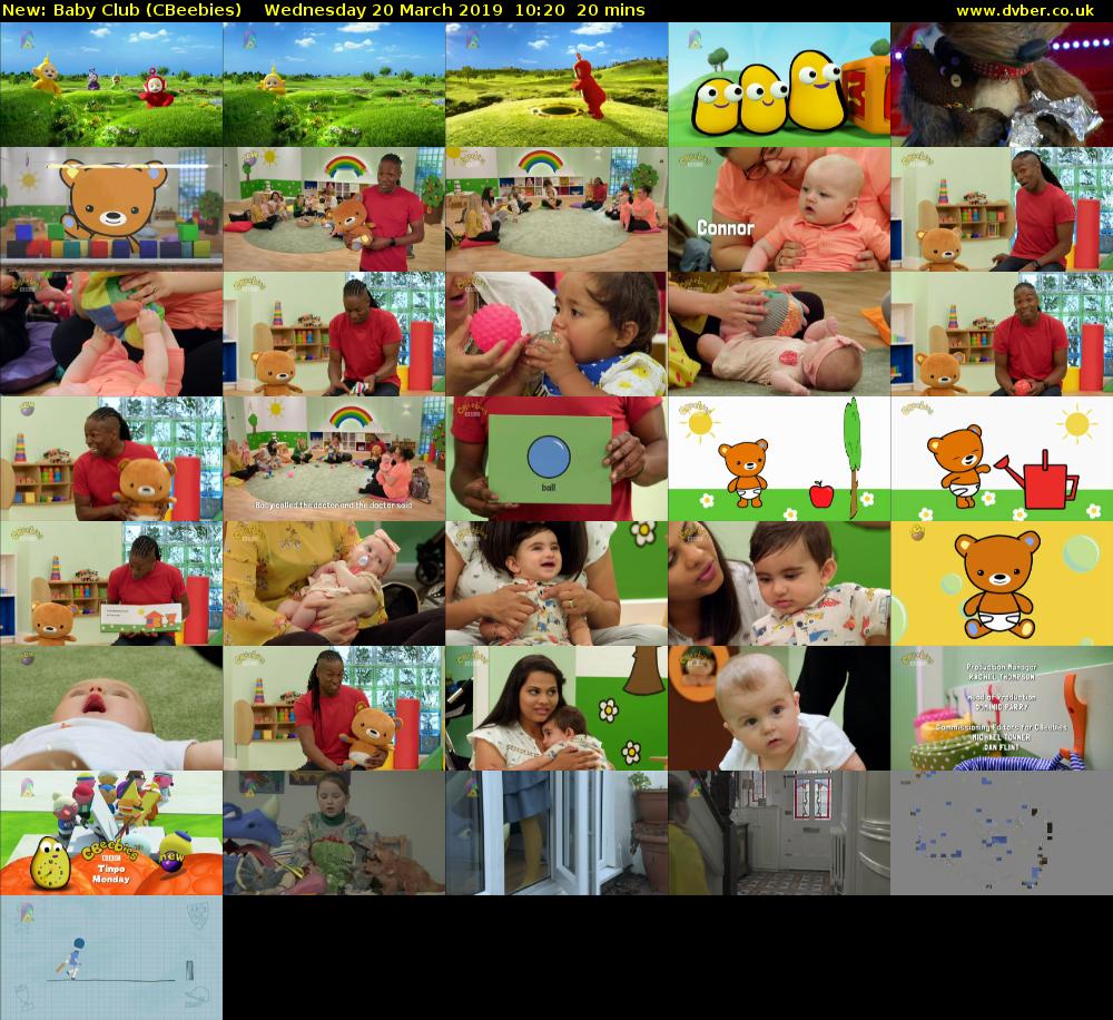 Baby Club (CBeebies) Wednesday 20 March 2019 10:20 - 10:40