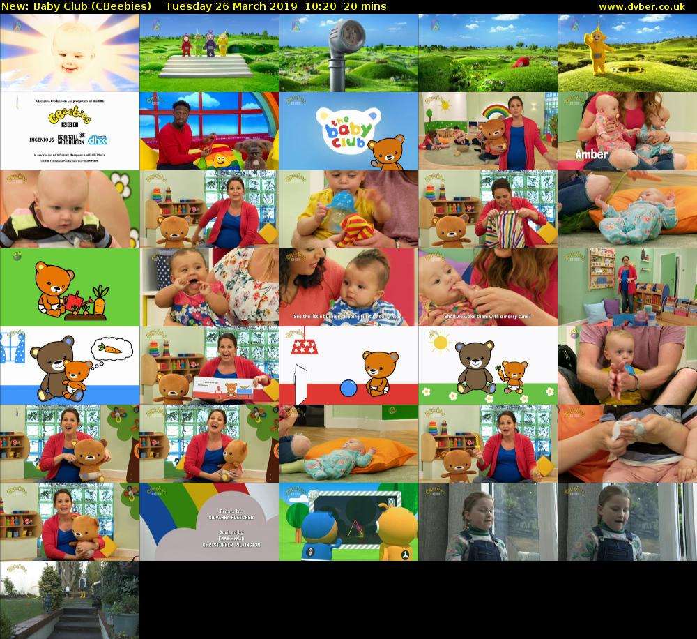 Baby Club (CBeebies) Tuesday 26 March 2019 10:20 - 10:40
