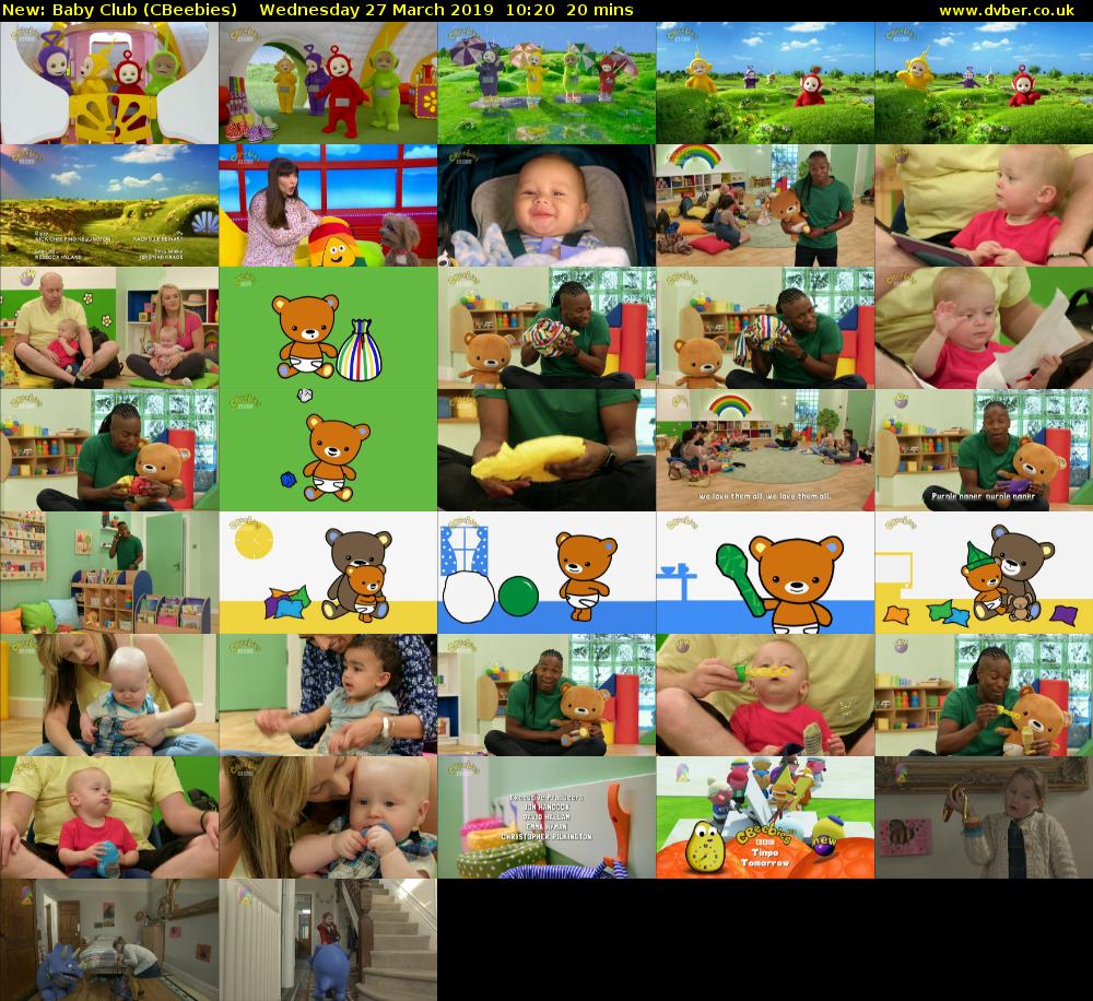 Baby Club (CBeebies) Wednesday 27 March 2019 10:20 - 10:40